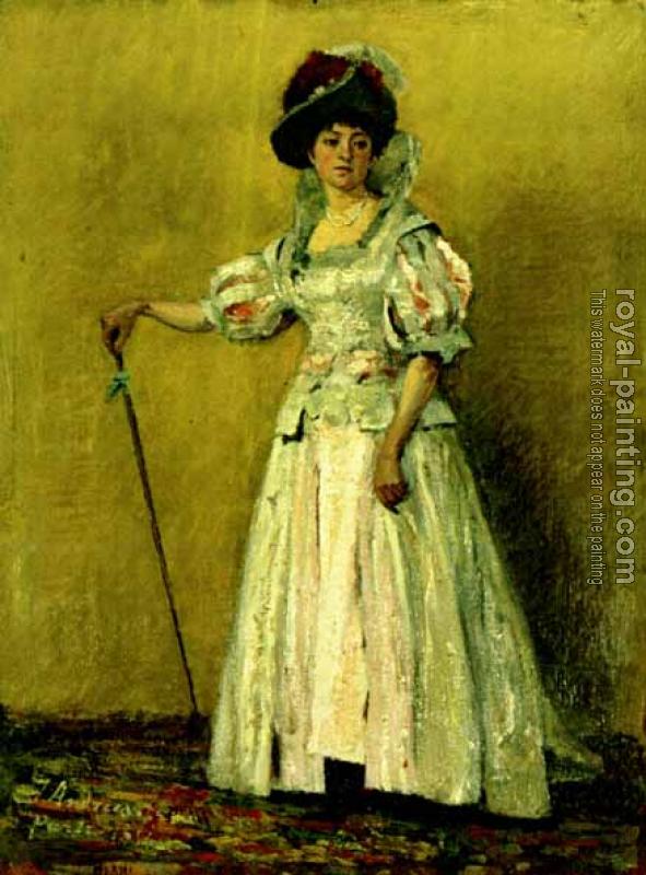 Ion Andreescu : Portrait of woman in a costume Ion Andreescu : Portrait of woman in a costume